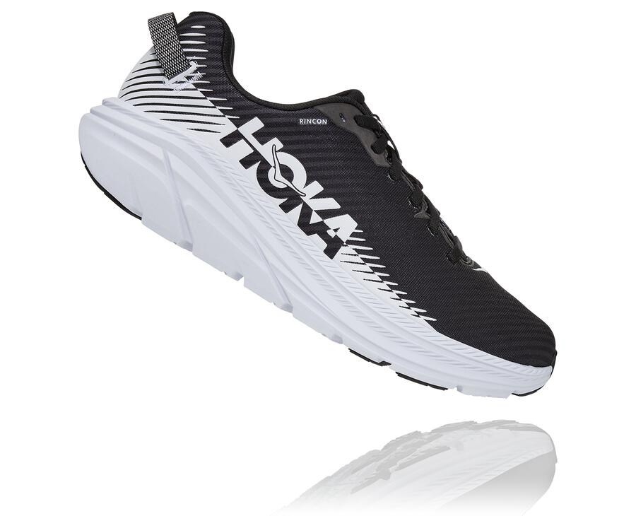 Zapatillas Running Hoka One One Hombre - Rincon 2 - Negras/Blancas - UXE126053